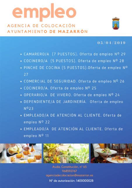 Ofertas de trabajo en Murcia, Mazarrón